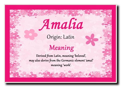 amalia name meaning italian